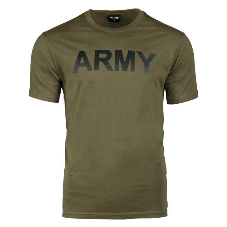 T-Shirt Oliv mit Aufdruck Army