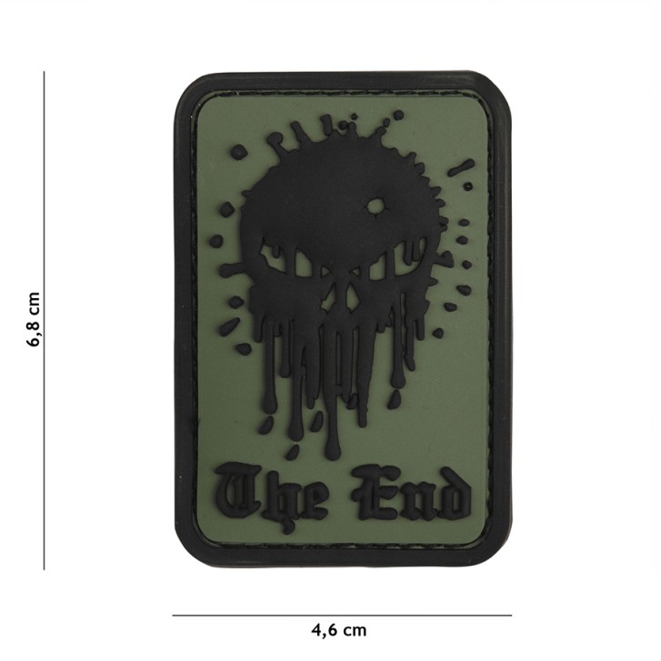 Patch 3D PVC Skull The End green