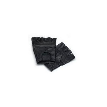 Leather Glove without fingers black
