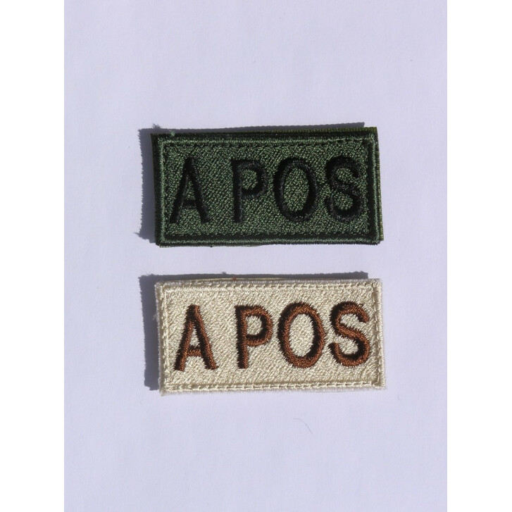Blood Type Patch 0 POS Olive